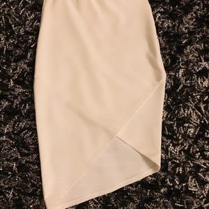 Slit White Skirt